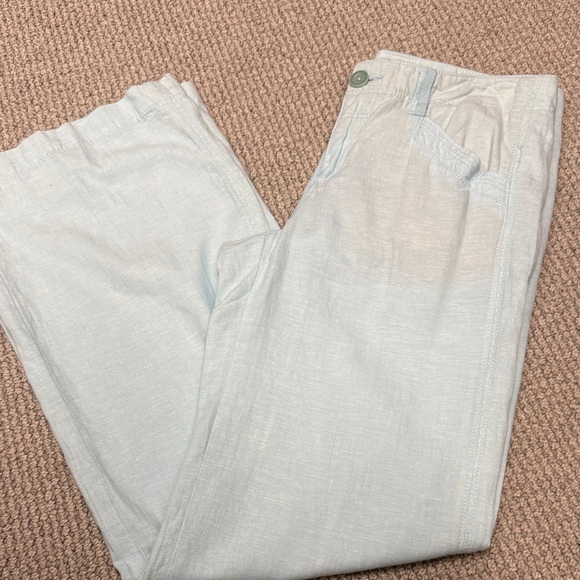 NWOT. Pilcro and the Letterpress Linen-blend Light Blue Pants, Size 8 Tall - Picture 15 of 16